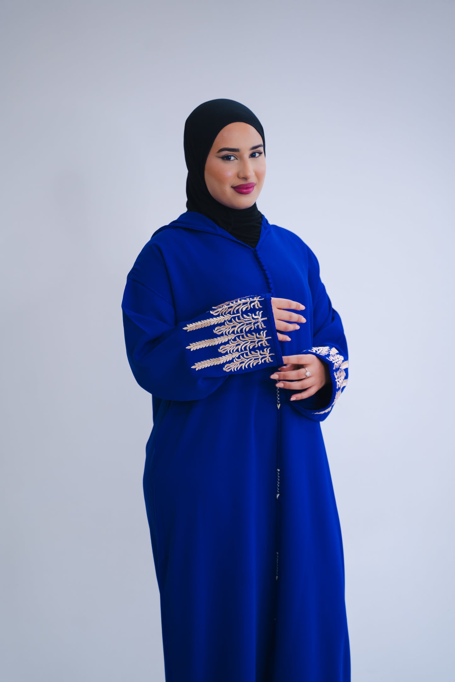 Djellaba Hojas Azul