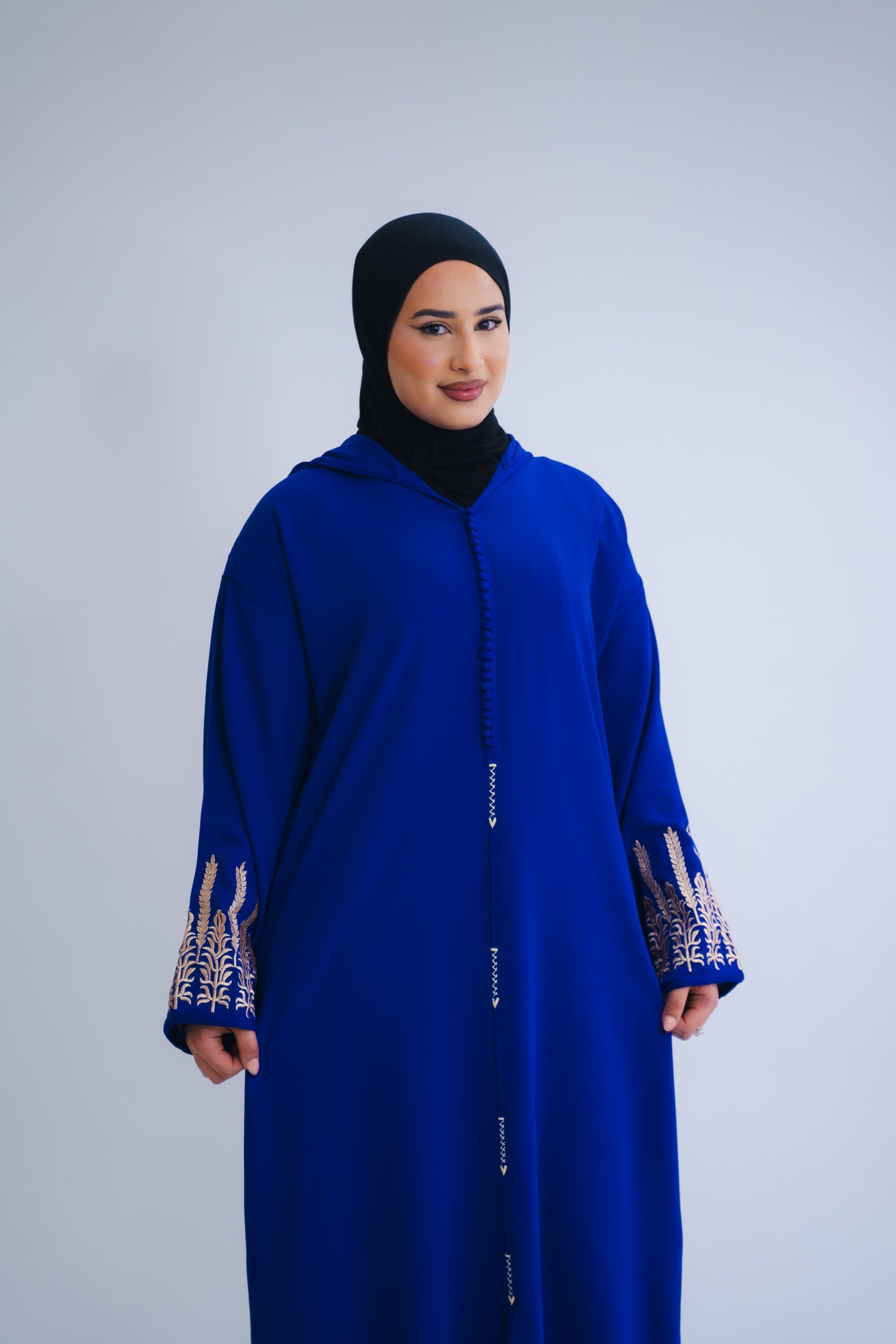 Djellaba Hojas Azul