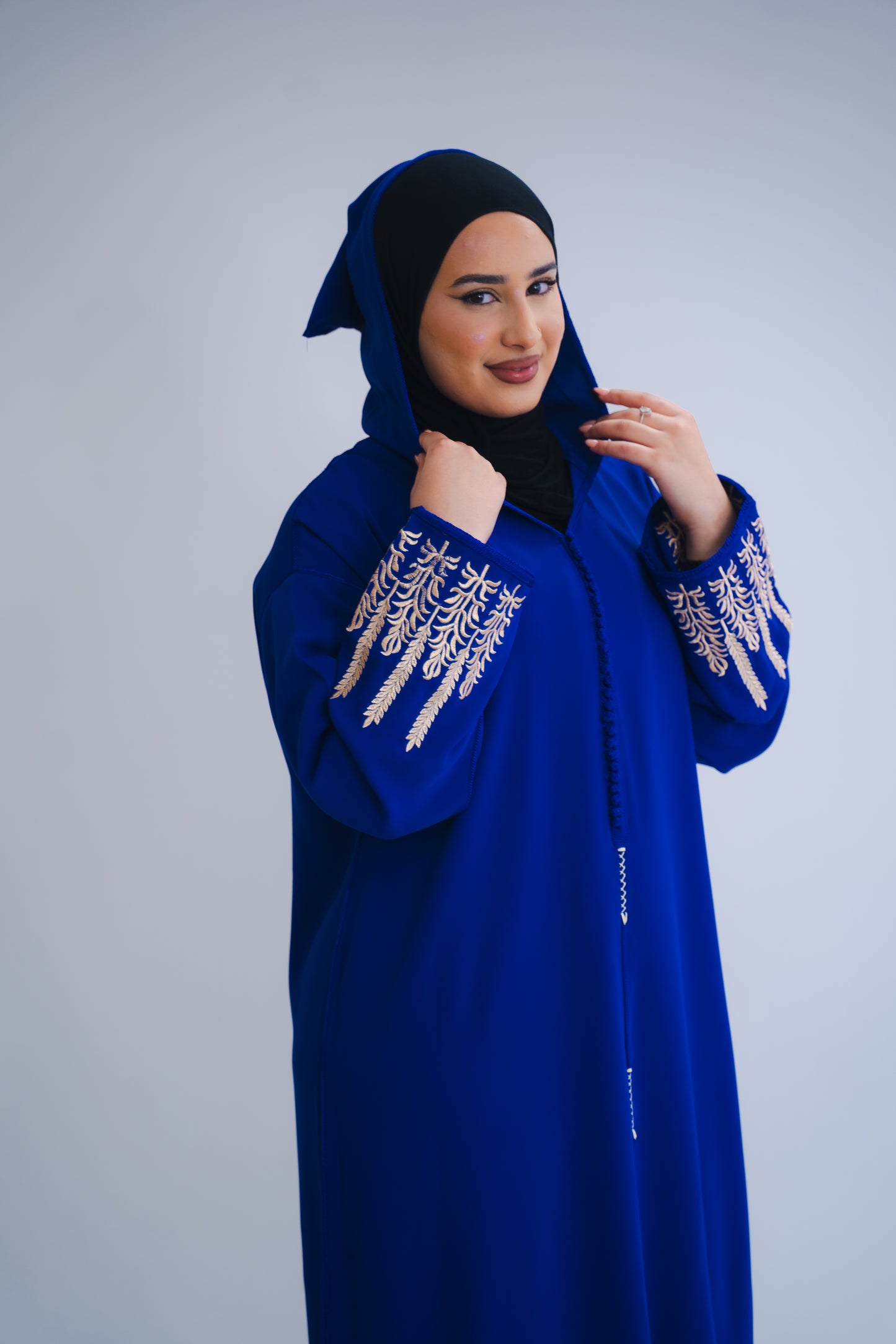 Djellaba Hojas Azul